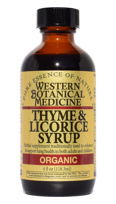 Photo of 4oz bottle of Thyme & Licorice Syrup